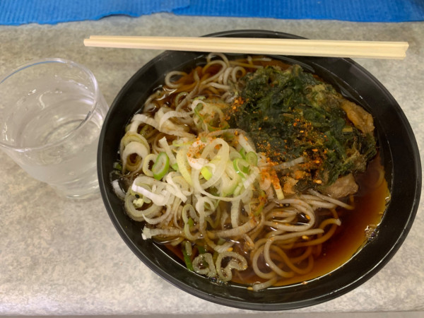 「春菊天そば 450円」@かめやの写真