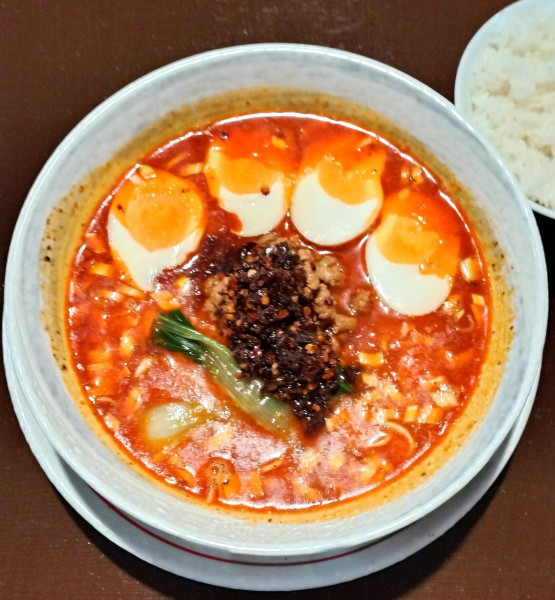 「山椒担々麺 1190円＋ミンチ大盛 100円」@ネワ屋の写真