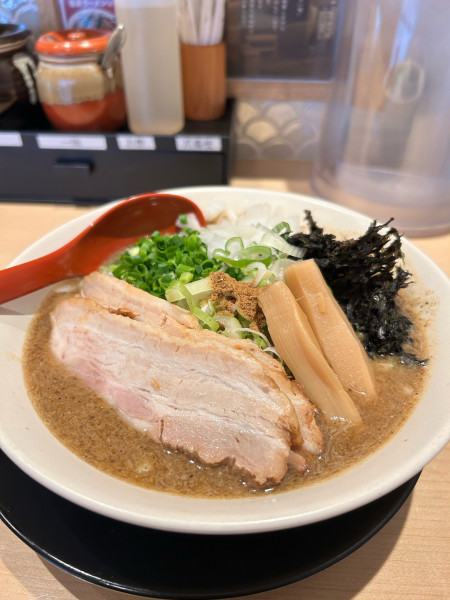 「濃厚煮干し味噌ラーメン　1050円」@味噌麺処 花道庵 川崎平間店の写真