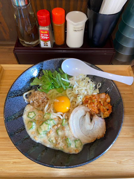 「ねばとろ冷やしまぜそば¥1,150円(限定)」@らぁめん 麺彩家の写真
