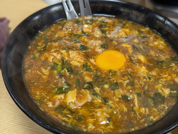 「ジャン麺卵落とし」@満州軒の写真