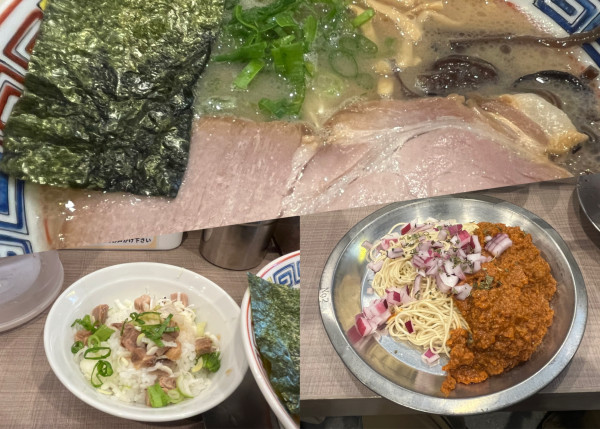 「エキトン＋ミニ豚ごはん(LS)＋インドの替え玉(エキトンの日S)」@エキトンの店 井の庄の写真