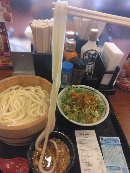 「釜揚げうどん並340円＆ごはん140円」@丸亀製麺 我孫子店の写真