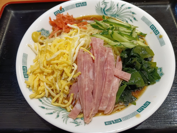 「【期間限定】黒酢しょうゆ冷やし麺（¥630）」@日高屋 荻窪北口店の写真