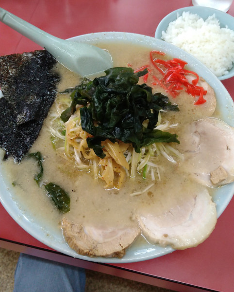「ネギみそチャーシューメン+小ライス」@ラーメンショップ 羽生インター店の写真