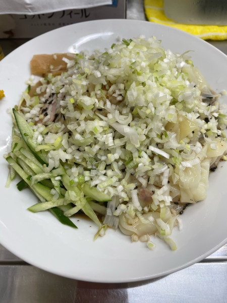 「冷やし中華 ワンタン コマネギ」@中華そば みたかの写真