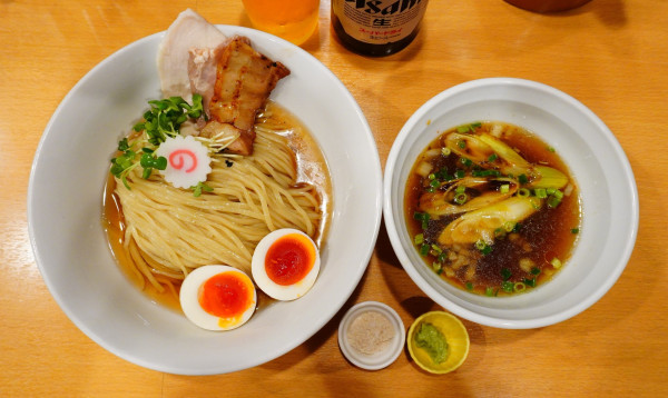 「椎茸昆布水つけ麺＋半熟煮玉子＋瓶ビール」@麺屋 木ノ下の写真
