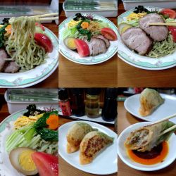 『冷やし中華+三色餃子2個(¥2000+360)』