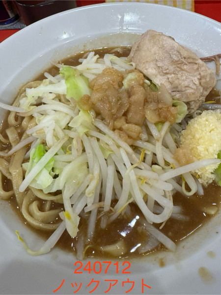 「ラーメン+節玉　1,000+100」@ラーメン ノックアウトの写真