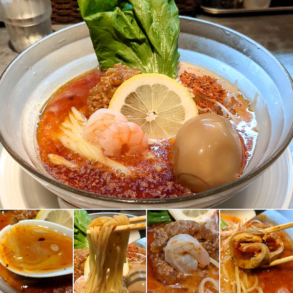 「海老冷やし担々麺(7月12～13日限定)＋味玉＝1350円」@麺 やまらぁの写真