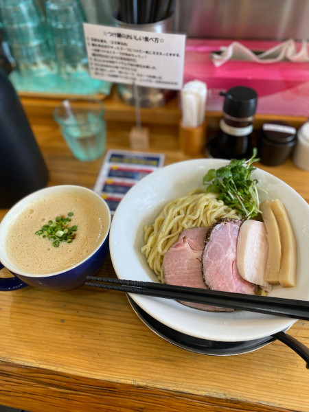 「濃厚鶏ポタつけ麺」@鶏泡そば 草戸ベースの写真