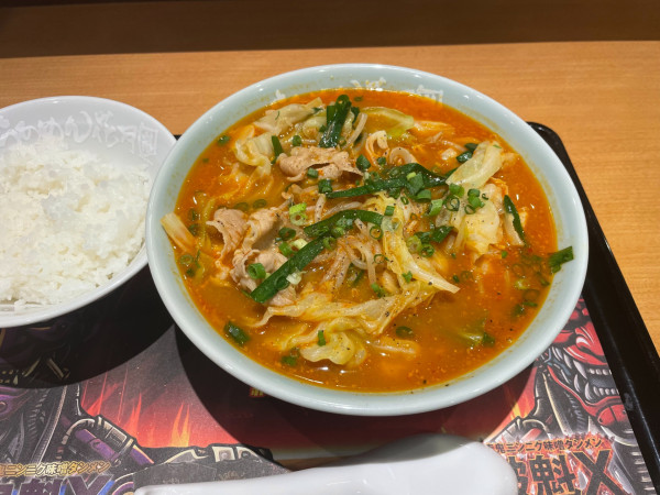 「赤鬼ニンニク味噌タンメン鬼魁X」@らあめん花月嵐 川越バイパス店の写真