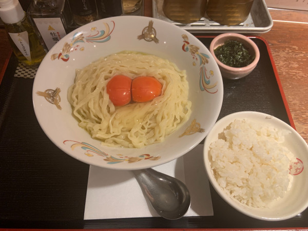 「たまごかけ麺」@つけ麺専門店 三田製麺所 渋谷道玄坂店の写真