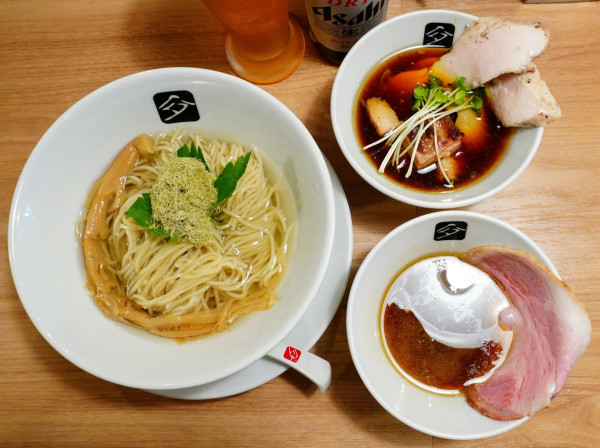 「特製鶏つけそば＋スーパードライ小瓶」@中華そば 髙野の写真