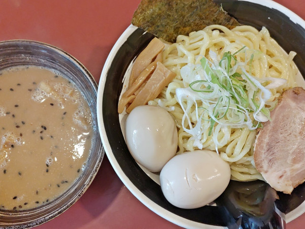 「味噌つけめん（大盛）＋味玉」@北海道らーめん ひむろ 亀戸店の写真