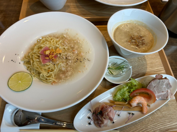 「オマール海老の濃厚餡かけつけ麺1200円」@Fishmenの写真