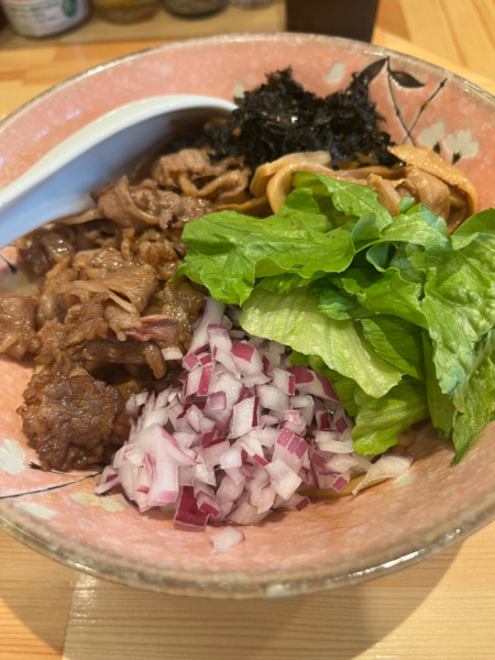 「限定　宮崎和牛のまぜそば」@らーめん廣澤の写真