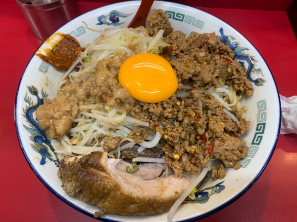 「中　汁なし麺450g」@立川マシマシ 足利総本店の写真