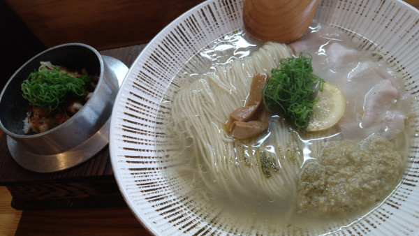 「牡蠣そばと釜飯セット」@中華そば 華塩の写真