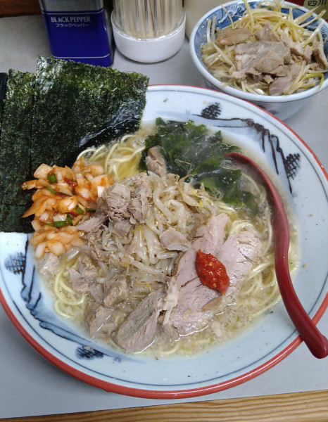 「醤油ラーメン+もやし､ミニネギ丼」@ラーメンショップ 122号騎西店の写真