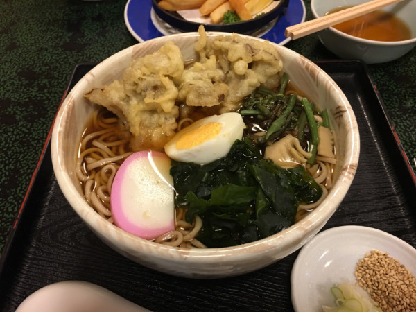 「舞茸天そば」@お食事処 小江戸座の写真