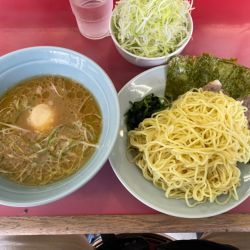 つけ麺大、ネギ、味玉