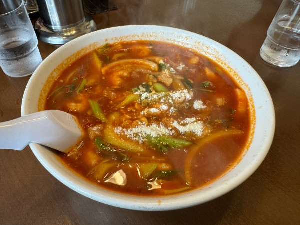 「ガーリックトマト麺　激辛　1400」@馬鹿旨の写真