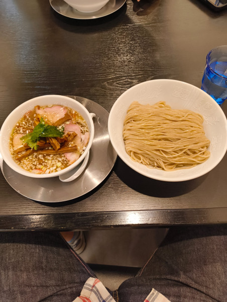 「塩つけ麺+大盛+メンマ+焼豚増し　1350円」@自家製麺 うるちの写真