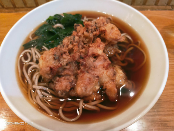 「げそ天そば」@六文そば 日暮里第2店の写真