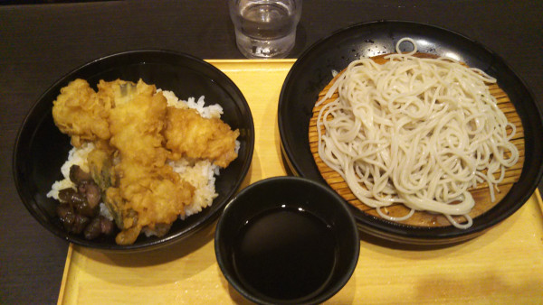 「【数量限定】穴子天丼セット」@小諸そば 水道橋店の写真