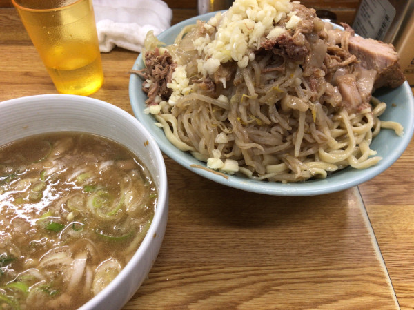 「つけ麺(ニンニク、ちょいヤサイ、アブラ) 1050円」@ラーメン そらの写真