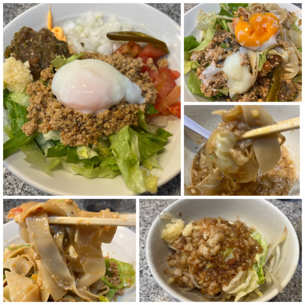 「【期間限定】冷やしタコ麺1200円ビロビロ麺 二郎ヤサイ」@麺屋 有希の写真