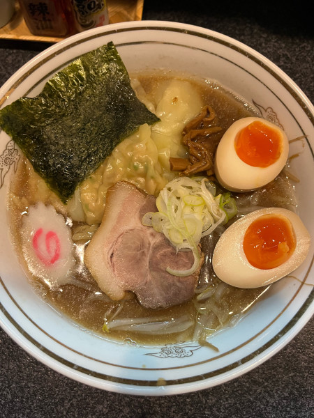 「ワンタン麺」@魚だしラーメン 若竹の写真