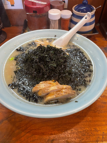 「岩のりらーめん」@がんこや かるがんラーメン つくば店の写真