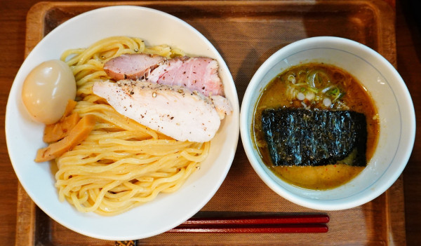 「味玉つけめん＋ビール中瓶」@つけめん さなだの写真