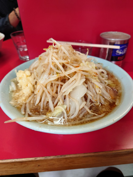「大豚  野菜  ニンニク  カラメ」@ラーメン二郎 三田本店の写真
