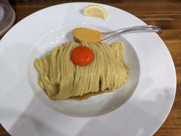 「ウニバターたまご麺」@無冠 阿佐ヶ谷の写真