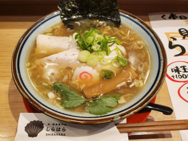 「貝出汁らぁ～麺」@貝 刺身専門店 しらはら 関内店の写真