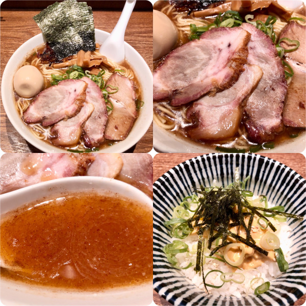 「特製うめやそば1300円味玉ごはん250円」@中華そば うめやの写真