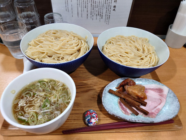 「塩つけ麺  大盛り✖️5  ワンタン」@らーめん亭 ひなり竜王の写真