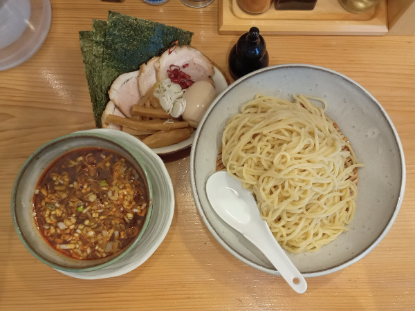 「特製辛いつけそば」@中華そば 笑歩の写真