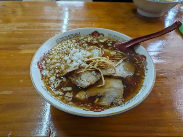 「チャーシュー麺　タマネギ」@ラーメン ワンちゃん 木更津本店の写真