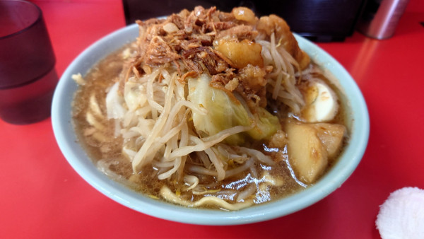 「ラーメン少なめ300G（中）野菜ちょいマシ アブラちょいマシ」@ラーメン富士丸 東浦和店の写真