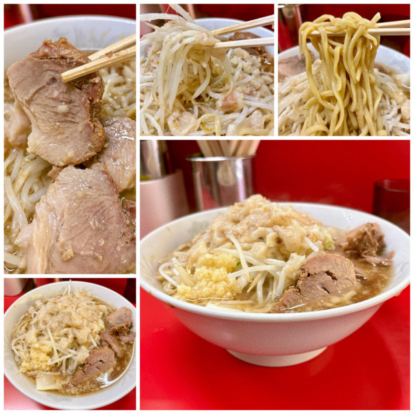 「小ラーメン麺半分(ニンニク少な目、アブラ) 750円」@ラーメン二郎 上野毛店の写真