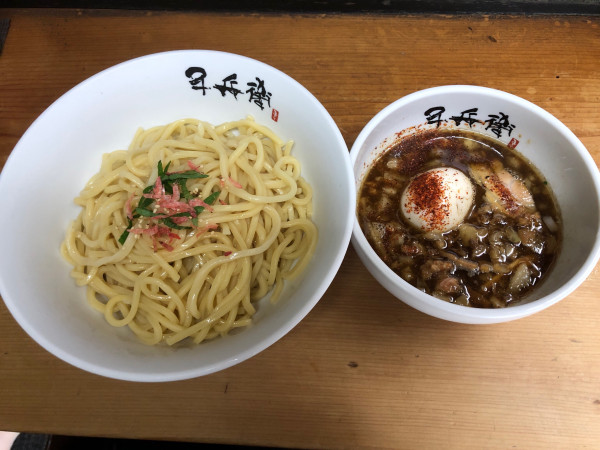 「つけ麺中盛味玉子」@つけ麺 千兵衛の写真