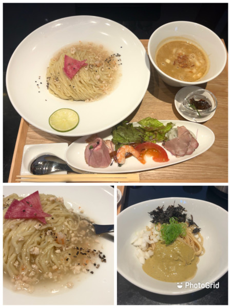 「オマール海老の濃厚餡かけつけ麺＋牡蠣の和え玉」@Fishmenの写真