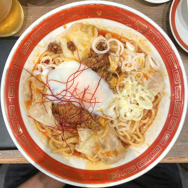 「雲呑入り汁なし担々麺」@広州市場 田町店の写真