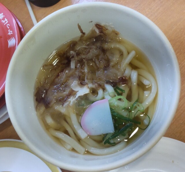 「まぐろ節香るかけうどん 平日限定 165円」@かっぱ寿司 山形嶋店の写真