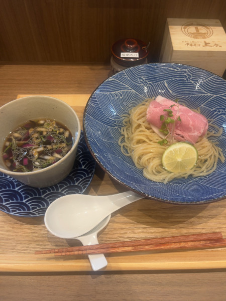 「熟成醤油鰹昆布水つけそば 醤油」@中華そば 上々の写真