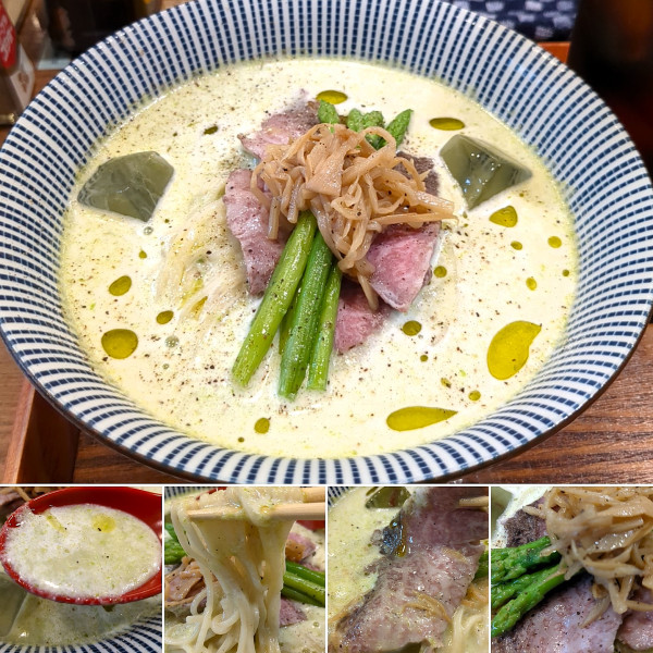 「アスパラガスの冷やし麺(夏季限定)　1650円」@キッチンきらくの写真